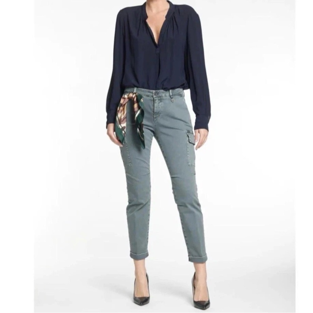 Mason's Chile City Women’s Cargo pants in Washed Grey Curvy fit Size 9